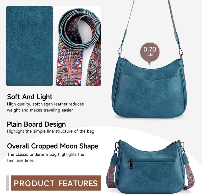 APHISON Trendy Leather Crossbody Purse with Adjustable Strap, Women's Shoulder Handbag - Image 5